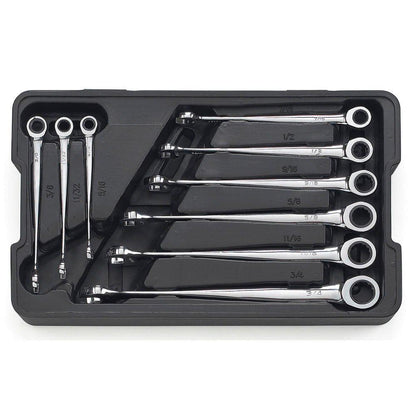 GEARWRENCH 9 pcs 12 Point SAE XL X-Beam Ratcheting Combination Wrench Set 85898