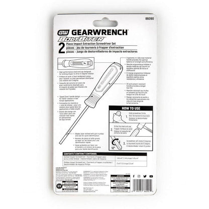 GEARWRENCH Bolt Biter Dual Material Extraction Screwdriver Set - 2 Piece 86090