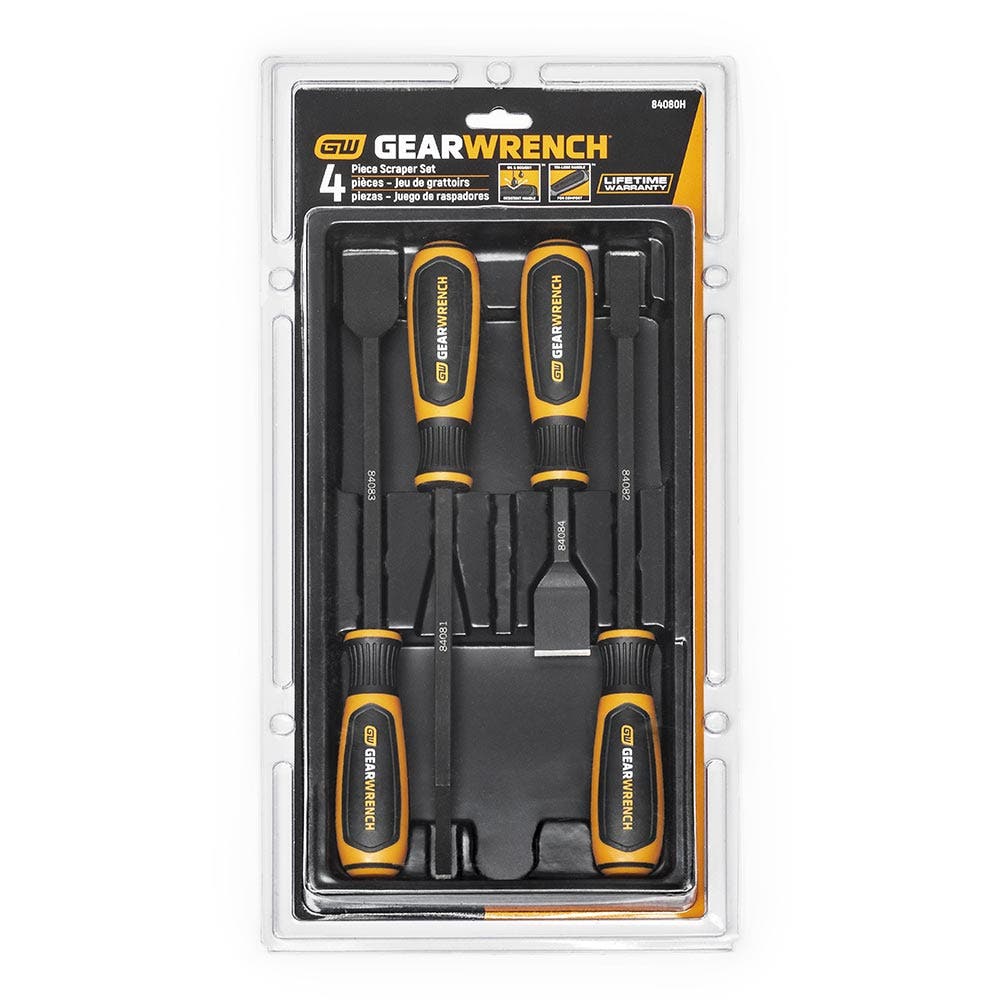 GEARWRENCH Dual Material Wide Scraper Set - 4 Piece 84080H