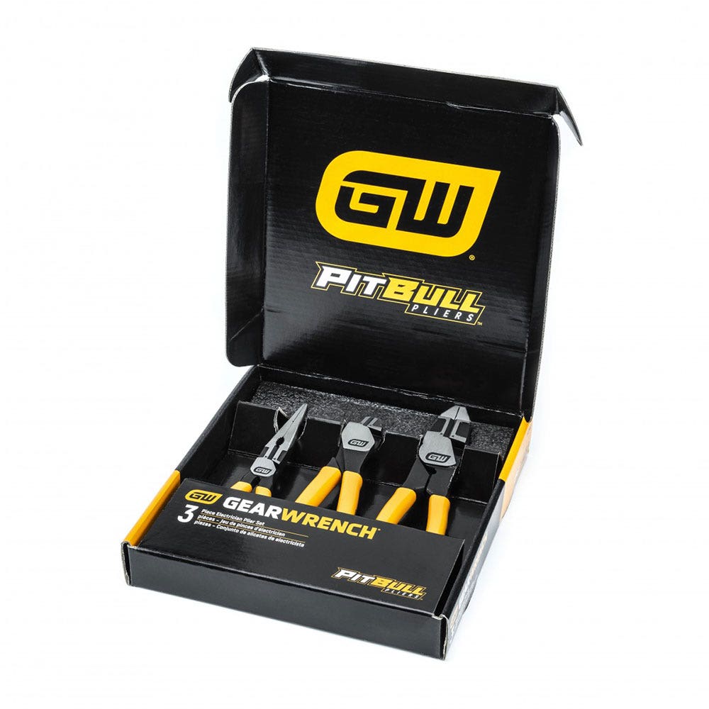 GEARWRENCH Pitbull Dipped Handle Plier Set - 3 Piece 82202