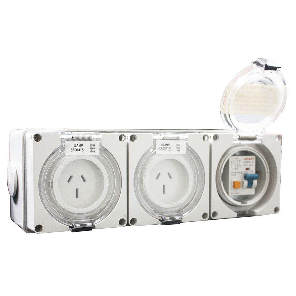 GENTECH 15A RCD IP56 Generator Port Protection 80-GPORCD15A3PINPORT