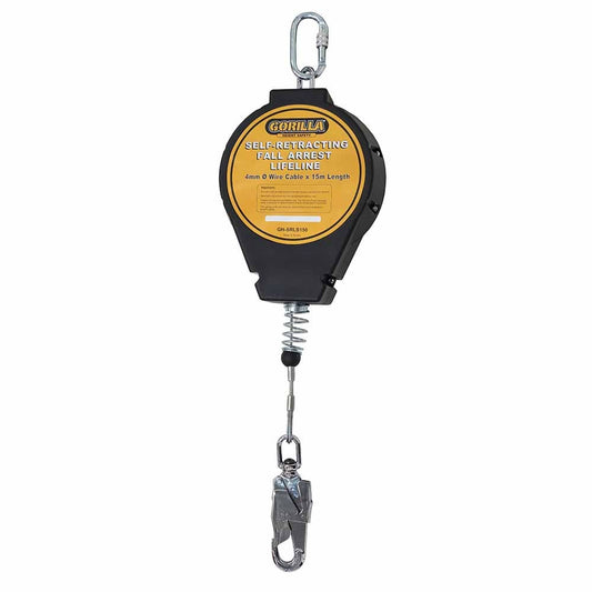 GORILLA 15M Steel Self-Retracting Wire Fall Arrest Line GH-SRLS150