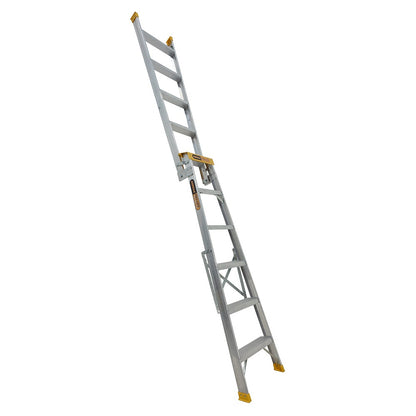 GORILLA 1.75 - 3.13m 150kg Pro-Lite 6 Step Aluminium Dual Purpose Ladder Industrial DM006-PRO