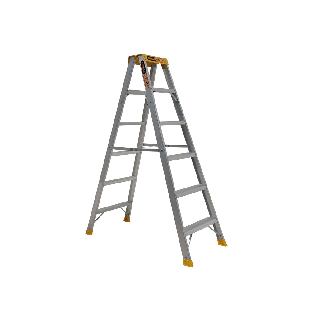 GORILLA 1.8m 150kg Pro-Lite 6 Step Double-Sided Aluminium Step Ladder SM006-PRO