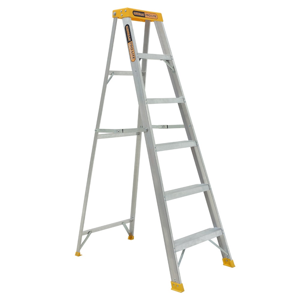 GORILLA 1.8m Pro-Lite 6 Step Aluminium Single Sided Ladder M006-PRO
