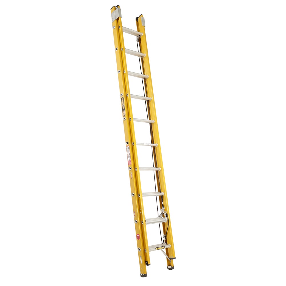 GORILLA Extension Ladder 3.1-5.3M (10-17ft) Fibreglass 130kg Industrial FEL10 17-IH