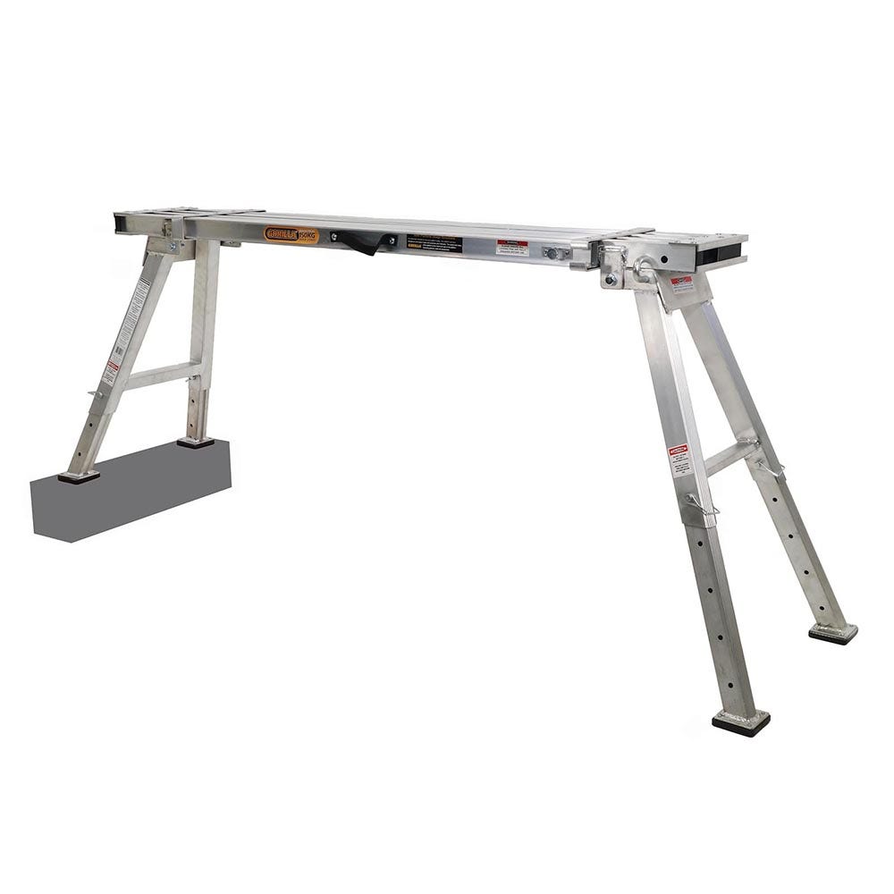 GORILLA Heavy Duty Extendable Work Platform 0.6-0.9m Aluminium 150kg Industrial MW010-I