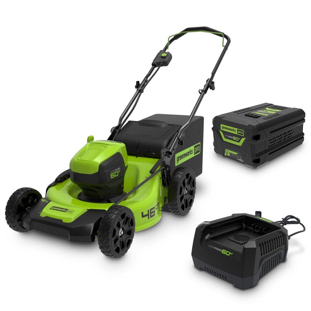 GREENWORKS 60V 1 x 4.0Ah 460mm Lawn Mower Kit 2514807AU