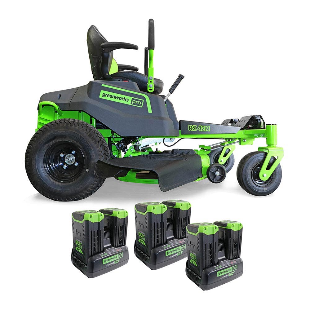 GREENWORKS 6 x 8.0Ah 42 Ride on Mower Zero Turn 7400807AU