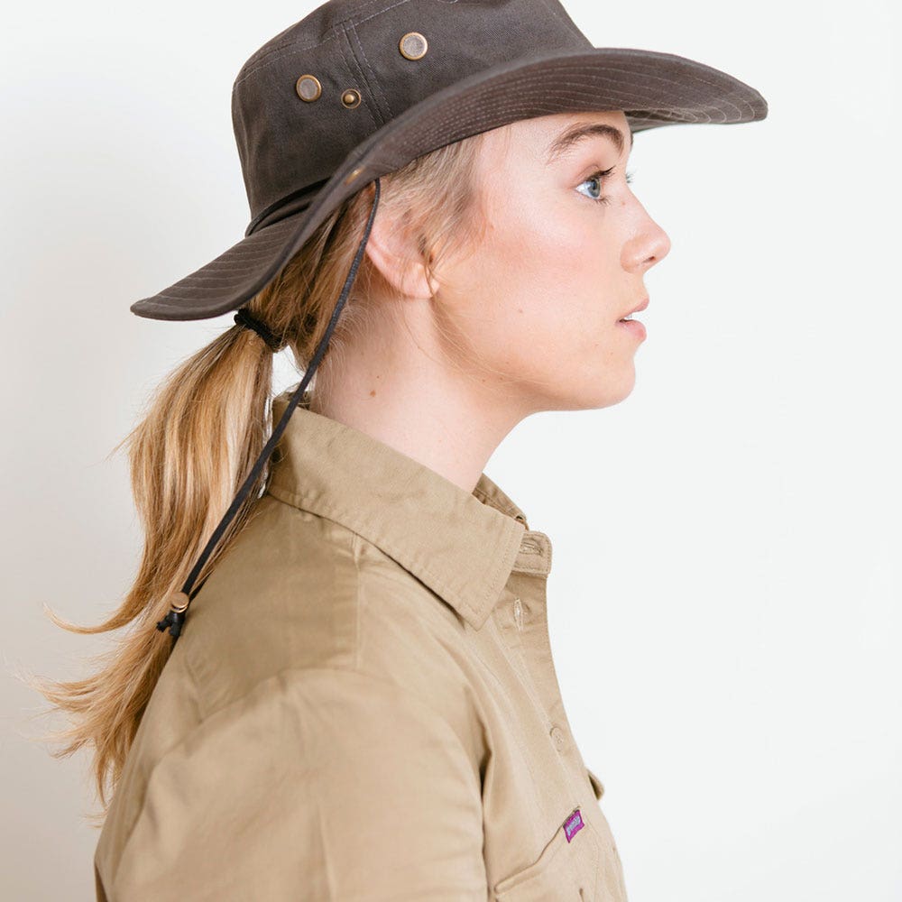 GREEN HIP Broad Rim Hat Charcoal HA-BRC-M