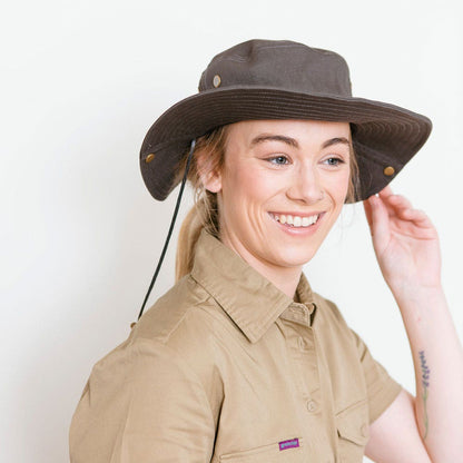 GREEN HIP Broad Rim Hat Charcoal HA-BRC-M
