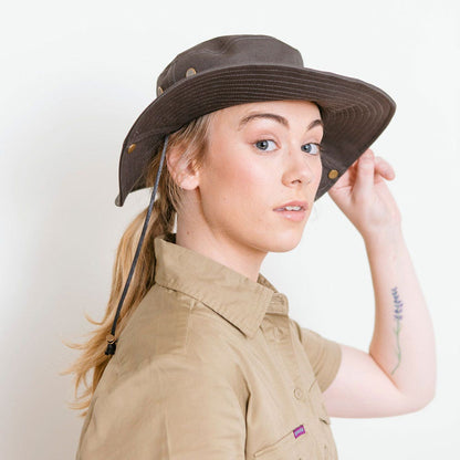 GREEN HIP Broad Rim Hat Charcoal HA-BRC-M