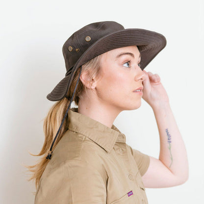 GREEN HIP Broad Rim Hat Charcoal HA-BRC-M