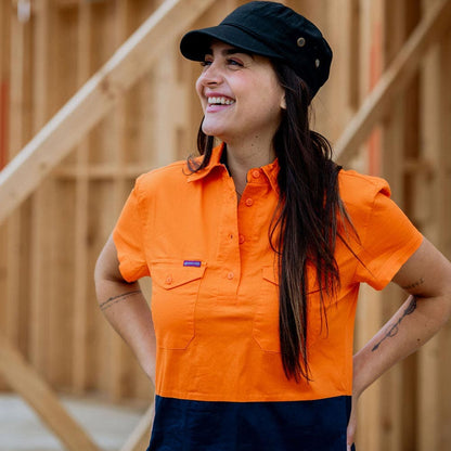 GREEN HIP Hi-Vis Light Weight Shirt Short Sleeves Orange Blue SSS-HIVIS-OB 06