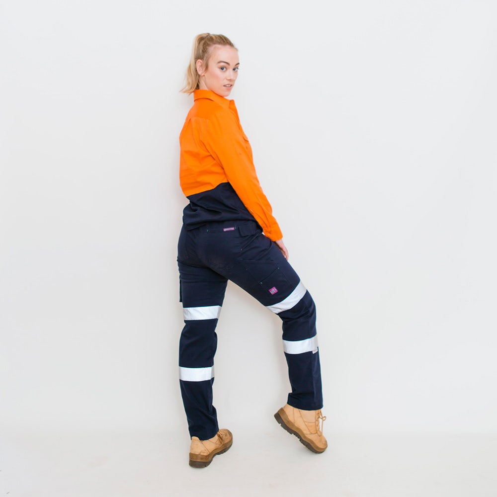 GREEN HIP Hi-Vis Light Weight Shirt Long Sleeves Orange Blue SLS-HIVIS-OB 06