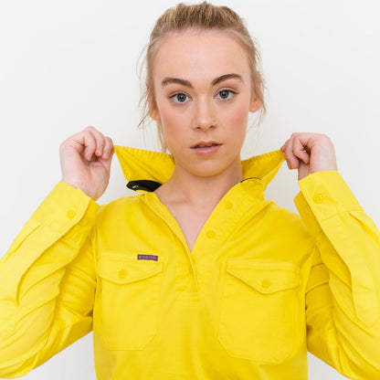 GREEN HIP Hi-Vis Light Weight Shirt Long Sleeves Yellow Blue SLS-HIVIS-YB 24