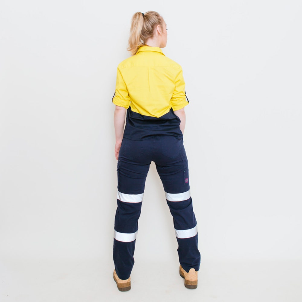 GREEN HIP Hi-Vis Light Weight Shirt Long Sleeves Yellow Blue SLS-HIVIS-YB 24