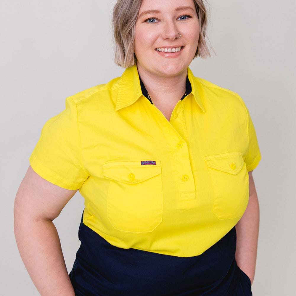 GREEN HIP Hi-Vis Light Weight Shirt Short Sleeves Yellow Blue SSS-HIVIS-YB 06