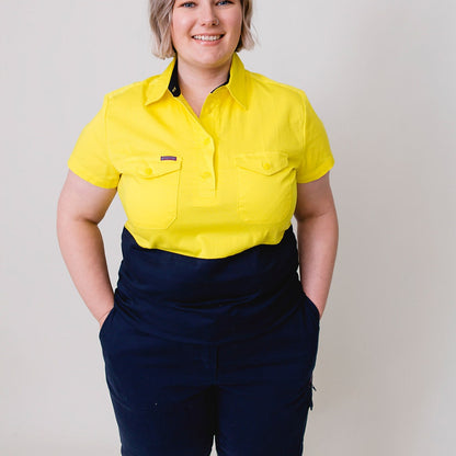 GREEN HIP Hi-Vis Light Weight Shirt Short Sleeves Yellow Blue SSS-HIVIS-YB 06