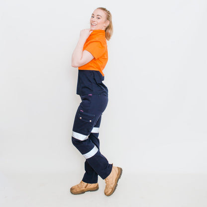 GREEN HIP Hi-Vis Light Weight Shirt Short Sleeves Orange Blue SSS-HIVIS-OB 06
