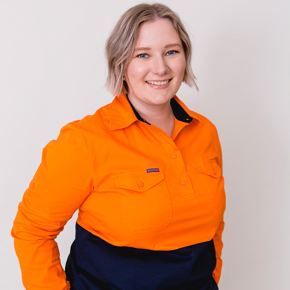 GREEN HIP Hi-Vis Light Weight Shirt Long Sleeves Orange Blue SLS-HIVIS-OB 06
