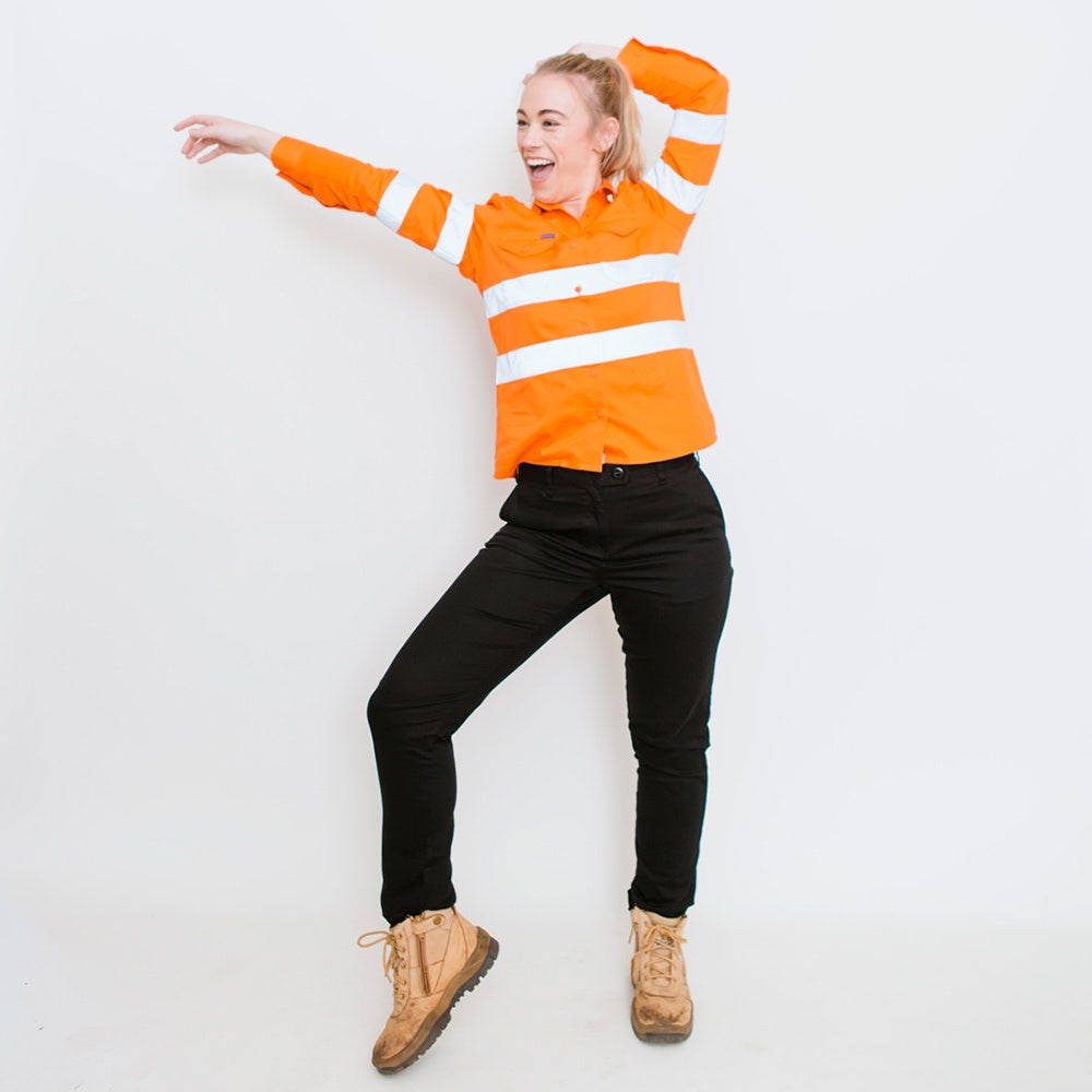GREEN HIP Hi-Vis Light Weight Shirt Reflective Orange SLS-HIVISREF-O 06