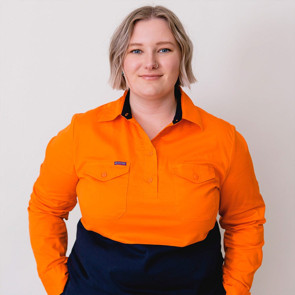 GREEN HIP Hi-Vis Light Weight Shirt Long Sleeves Orange Blue SLS-HIVIS-OB 06