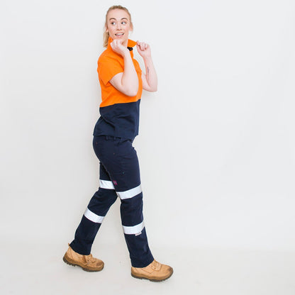 GREEN HIP Hi-Vis Light Weight Shirt Short Sleeves Orange Blue SSS-HIVIS-OB 06