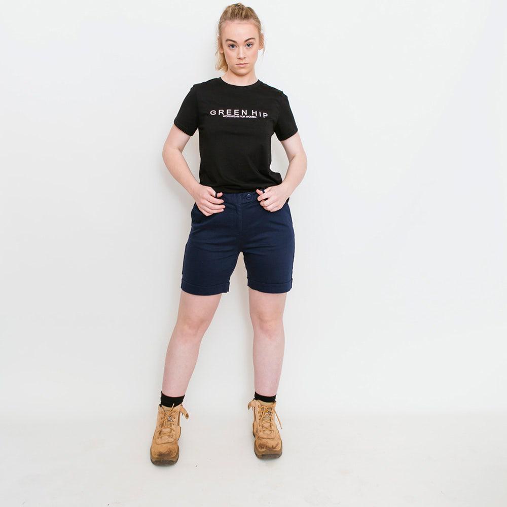 GREEN HIP High Rise Shorts Original Navy Blue S-ORIG-B 06