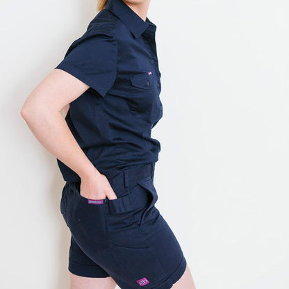 GREEN HIP Light Weight Short Sleeve Ext. Shirt Navy Blue SSS-EXT-B 06