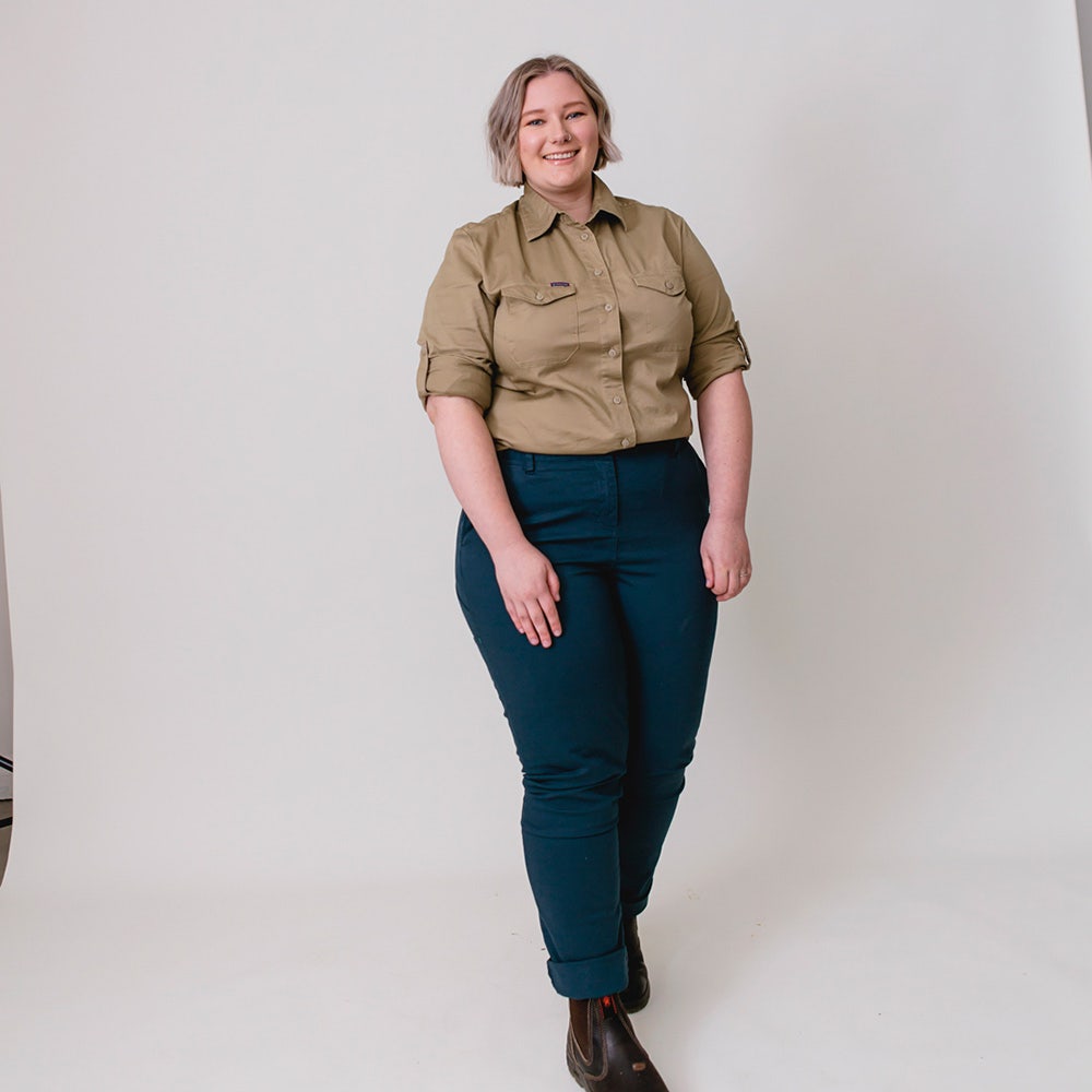 GREEN HIP Light Weight Shirt Ext. Long Sleeve Khaki SLS-EXT-K 06