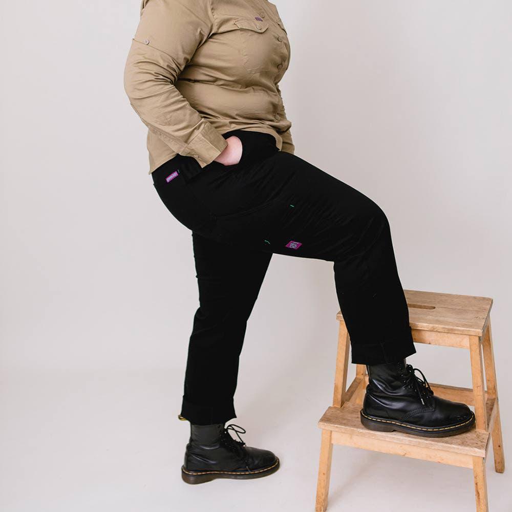 GREEN HIP Mid Rise Pants Give Cargo Black P-GCAR-BLK 06