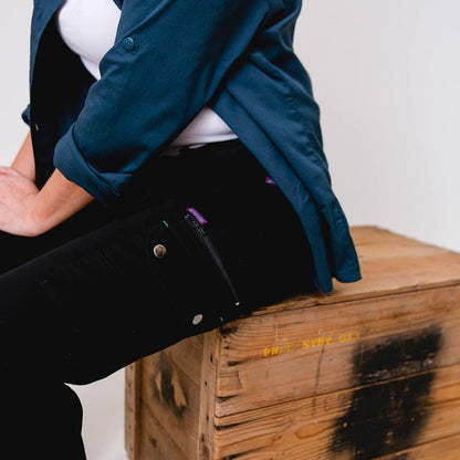 GREEN HIP Mid Rise Pants Give Cargo Black P-GCAR-BLK 06