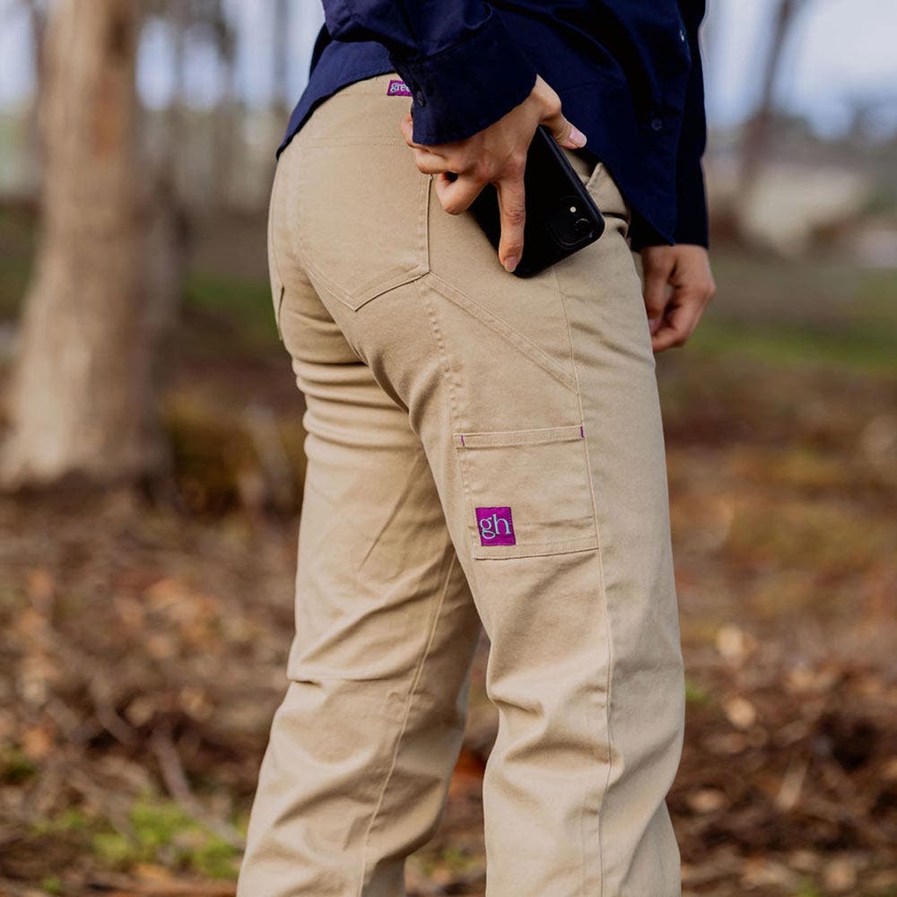 GREEN HIP Mid Rise Pants Give Cargo Khaki P-GCAR-K 06