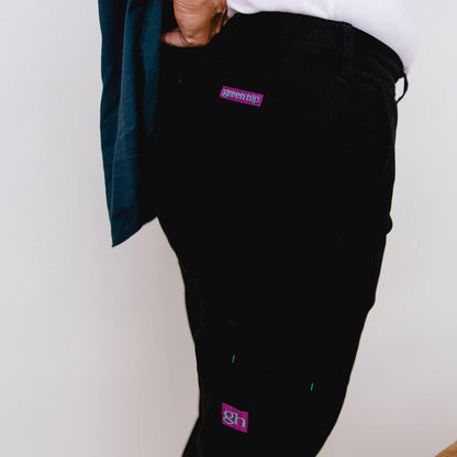 GREEN HIP Mid Rise Pants Give Cargo Black P-GCAR-BLK 06