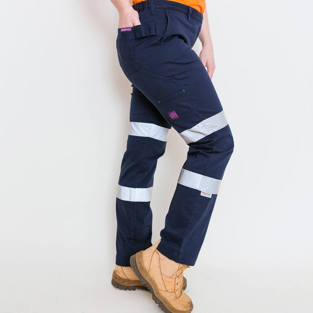 GREEN HIP Pants Cargo Reflective Navy Blue P-CREF-B 06