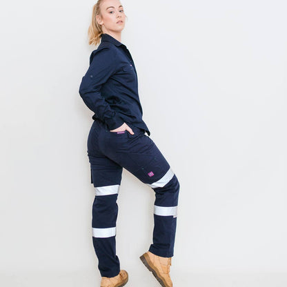 GREEN HIP Pants Cargo Reflective Navy Blue P-CREF-B 06