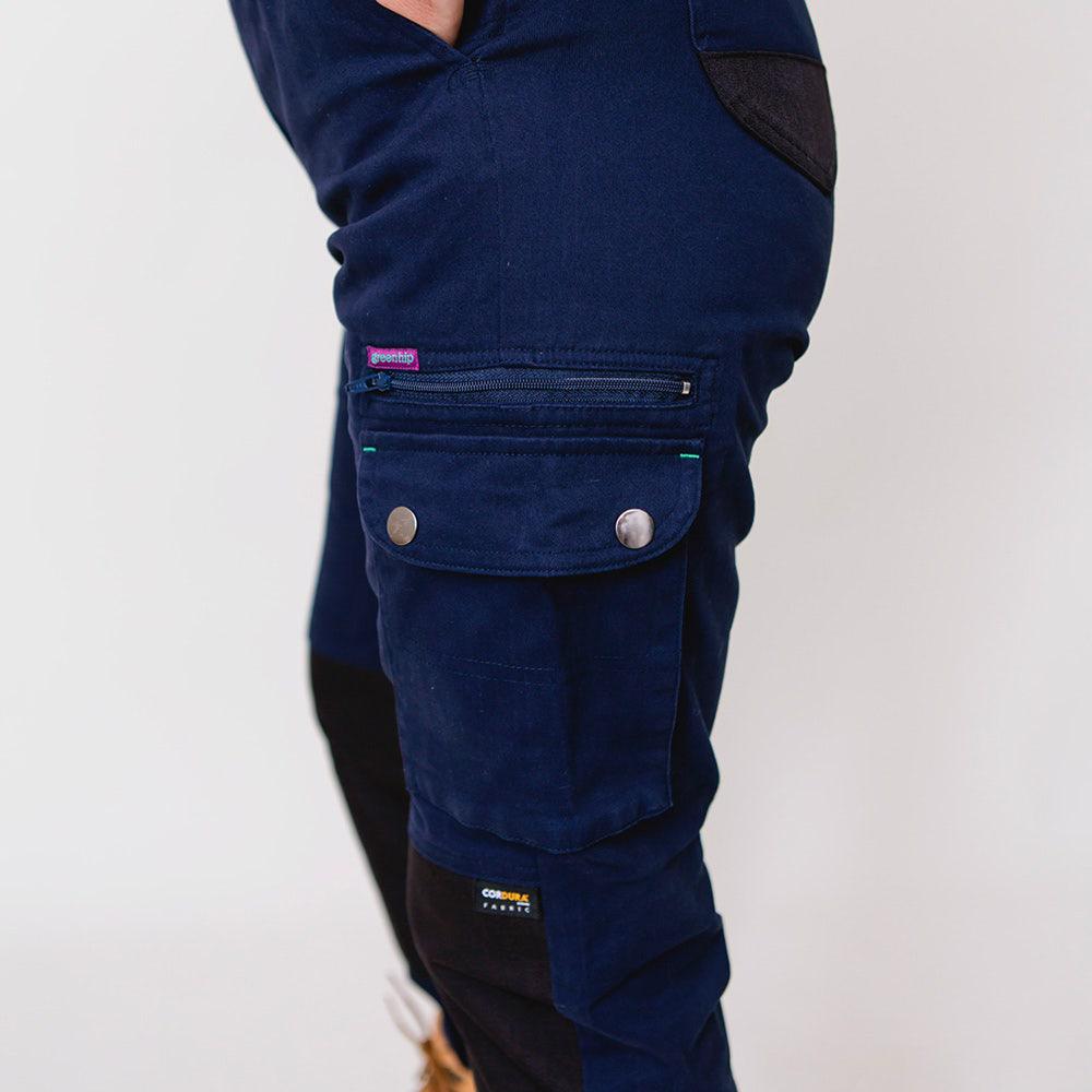 GREEN HIP Pants Cargo Reflective Navy Blue P-SKNY-B 06