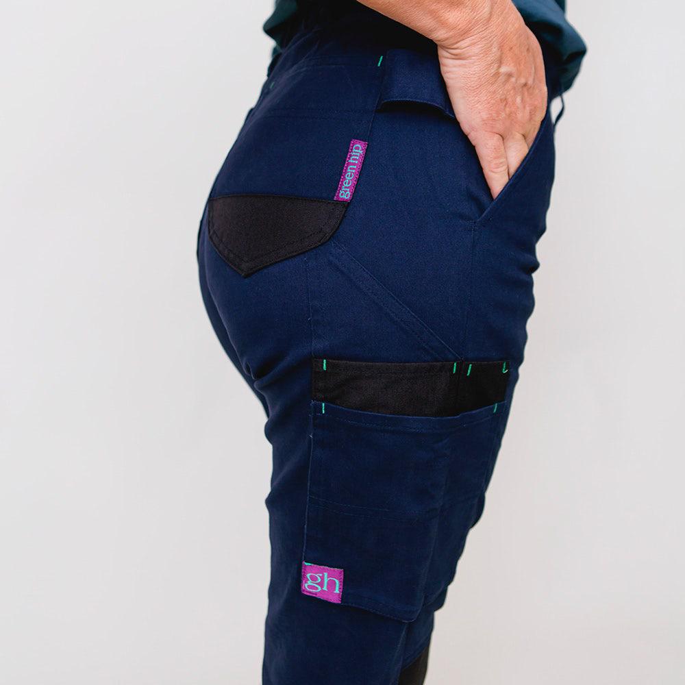 GREEN HIP Pants Cargo Reflective Navy Blue P-SKNY-B 06