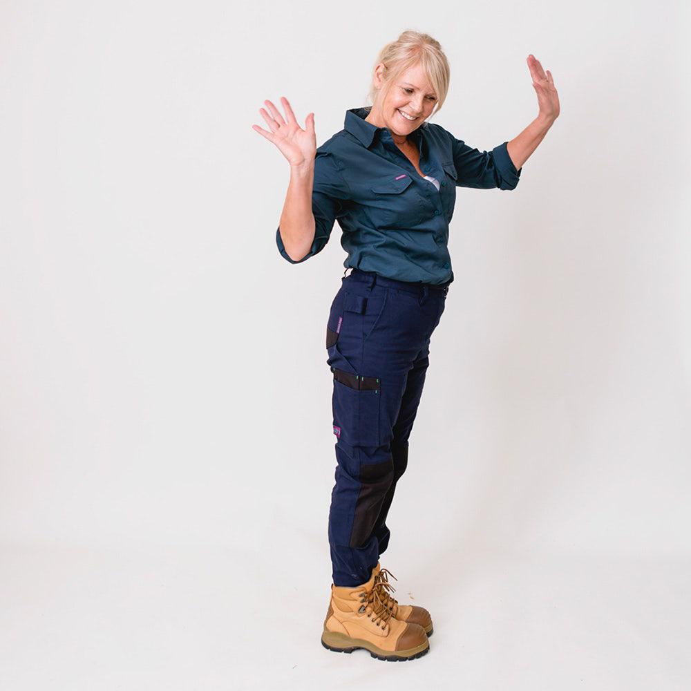 GREEN HIP Pants Cargo Reflective Navy Blue P-SKNY-B 06