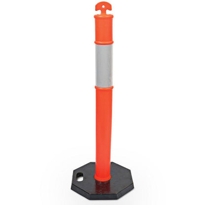 GUARDALL 1100x100mm Bollard w 6kg Base Day and Night TTKIT720