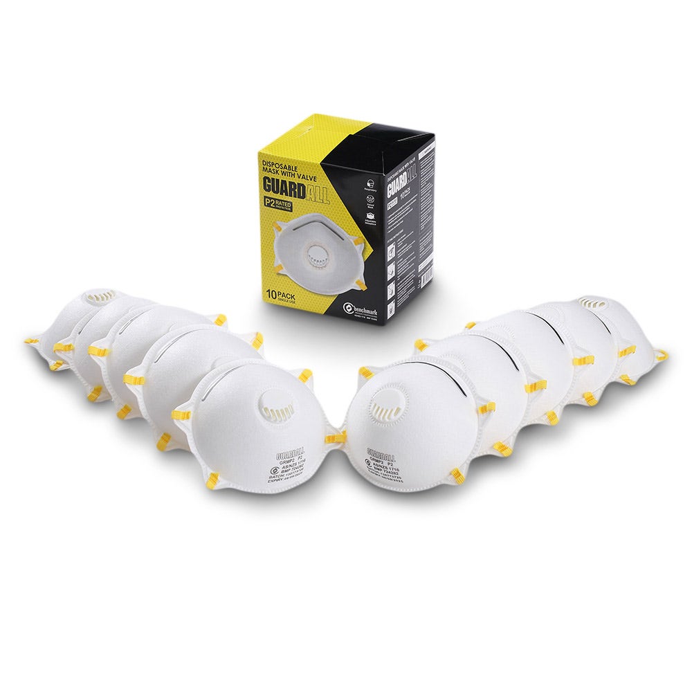 GUARDALL Disposable Respirator P2 w. Valve - 10 Pack GRMP2B10