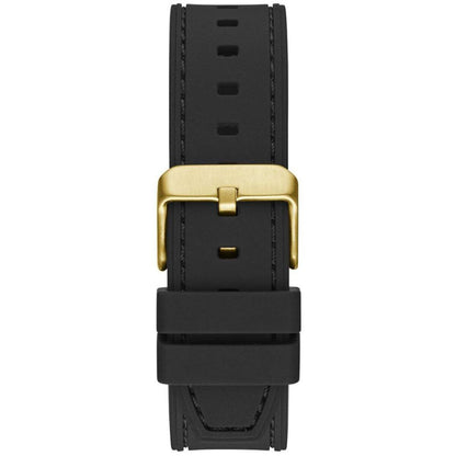 GUESS Headline Green Dial Black Silicone Strap Multifunction Men's Watch GW0571G3