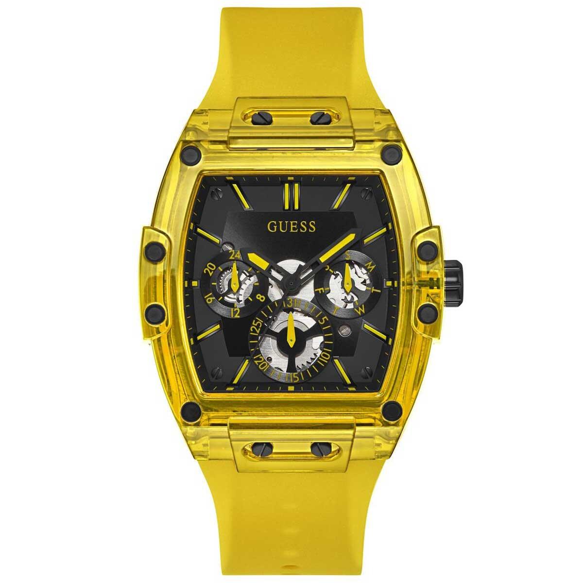 GUESS Yellow Multifunction Mens Watch GW0203G6