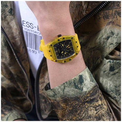 GUESS Yellow Multifunction Mens Watch GW0203G6
