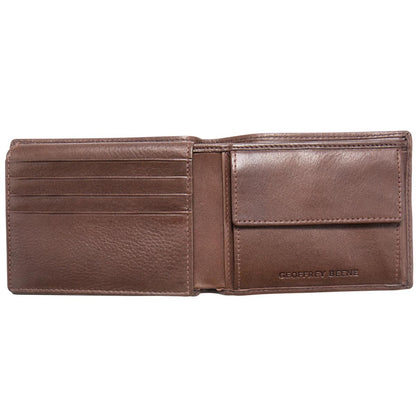 Geoffrey Beene Men's Leather Wallet Brown