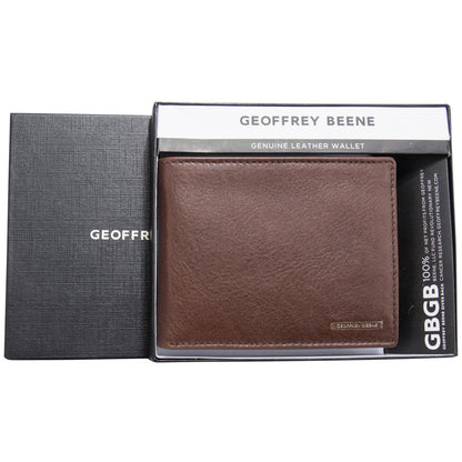Geoffrey Beene Men's Leather Wallet Brown