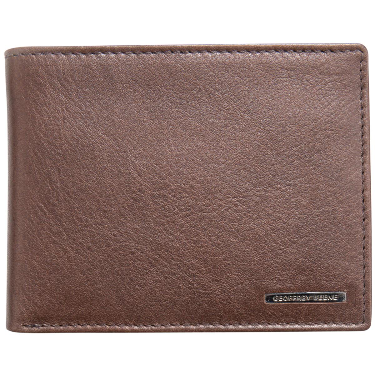 Geoffrey Beene Men's Leather Wallet Brown