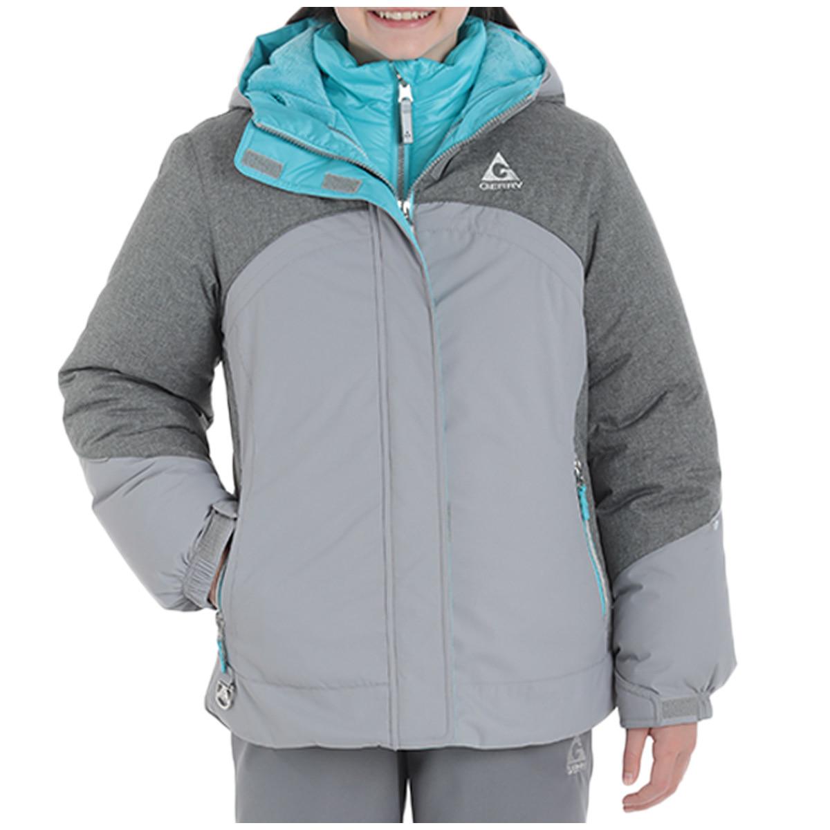 Gerry Girls' Ski Jacket and Beanie Alloy