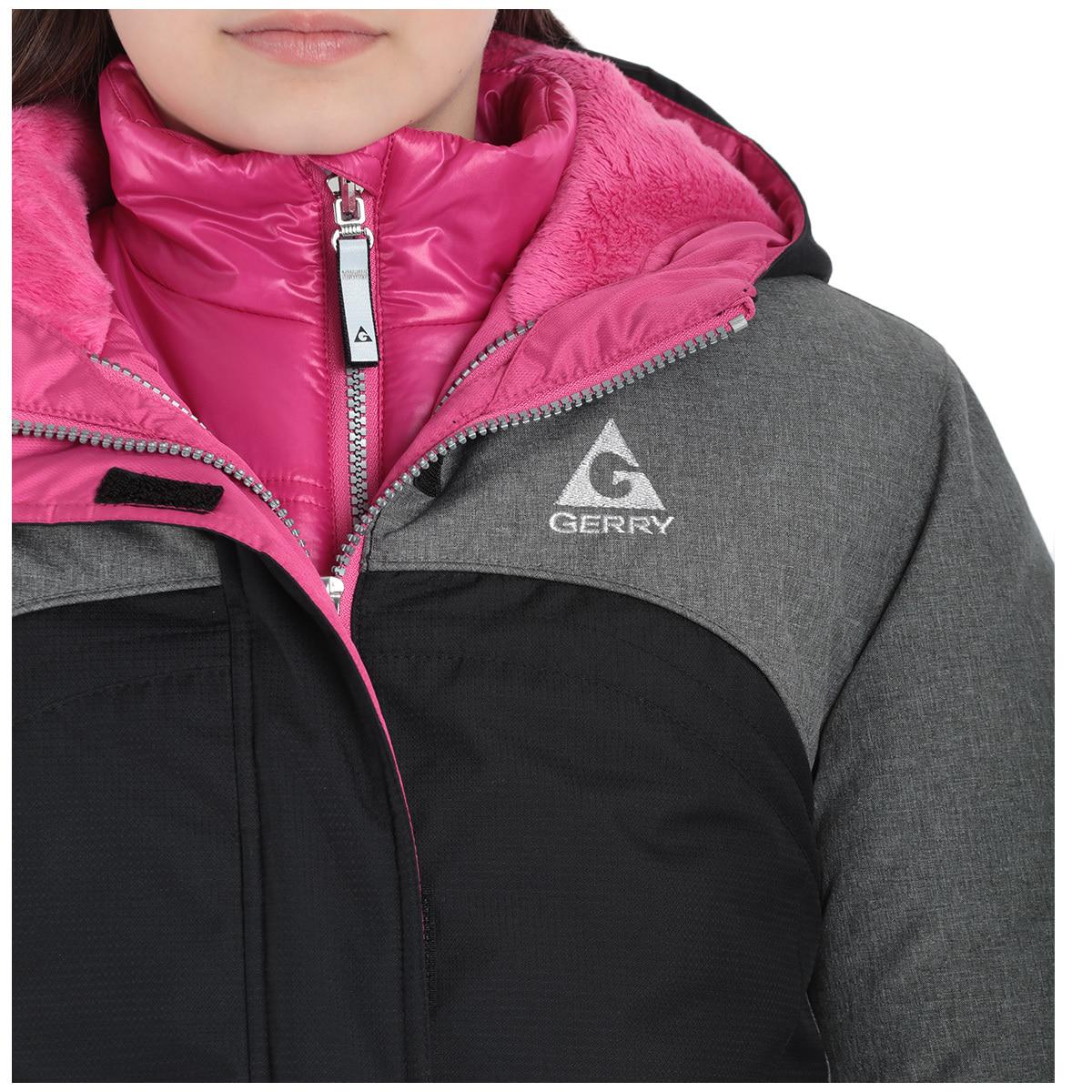 Gerry Girls' Ski Jacket and Beanie Black